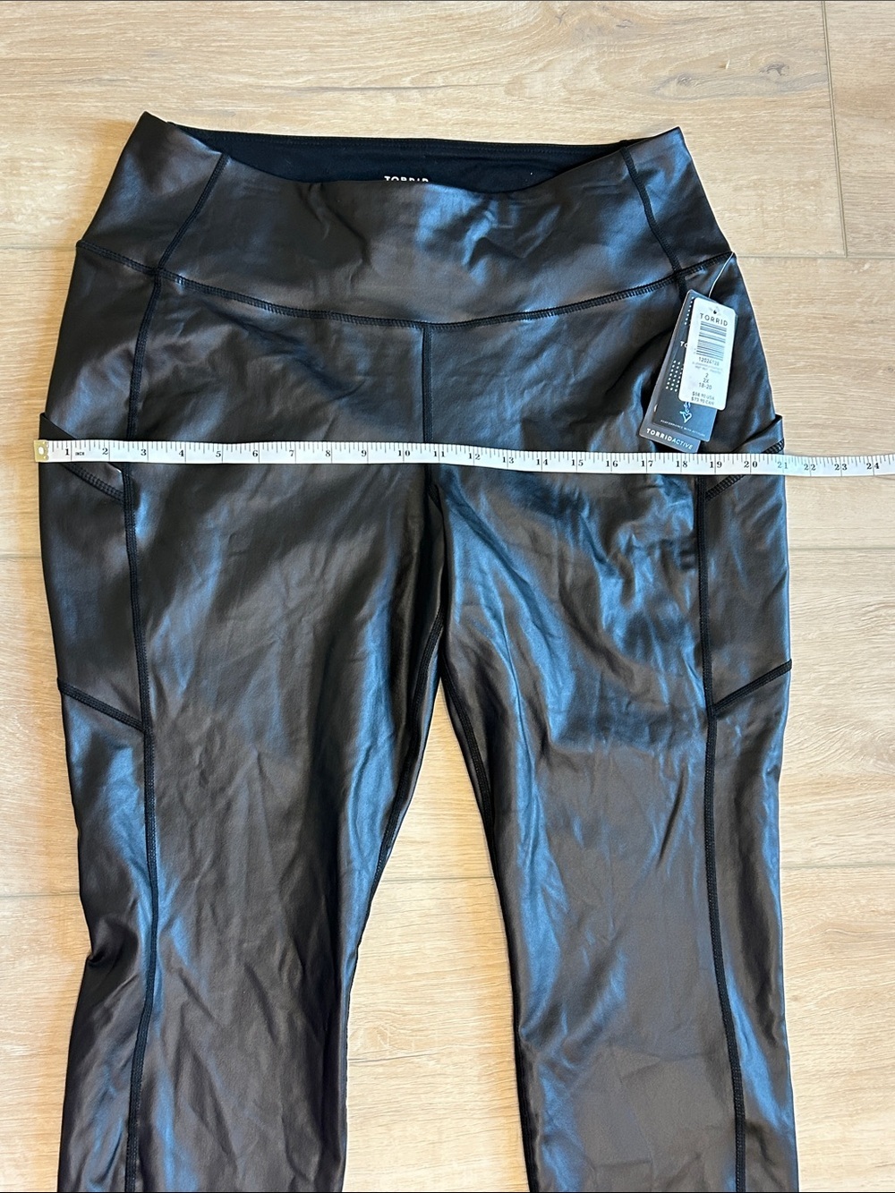 NWT Torrid Black Faux Leather Coated Active Leggings size 2X 18-20 - Picture 12 of 15